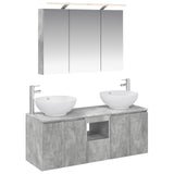 vidaXL Badkamerkast set 4 pcs Wit Bewerkt hout