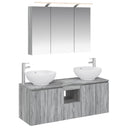 vidaXL Badkamerkast set 4 pcs Wit Bewerkt hout