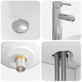 vidaXL Bathroom cabinet set 4 pcs White Engineered wood