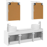 vidaXL Badkamerkast set 5 pcs Wit Bewerkt hout