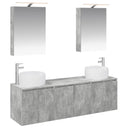 vidaXL Badkamerkast set 5 pcs Wit Bewerkt hout