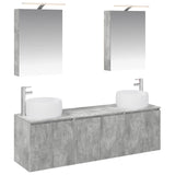 vidaXL Badkamerkast set 5 pcs Wit Bewerkt hout