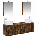 vidaXL Badkamerkast set 5 pcs Wit Bewerkt hout