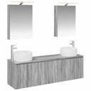 vidaXL Badkamerkast set 5 pcs Wit Bewerkt hout