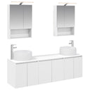 vidaXL Badkamerkast set 5 pcs Wit Bewerkt hout