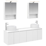 vidaXL Badkamerkast set 5 pcs Wit Bewerkt hout