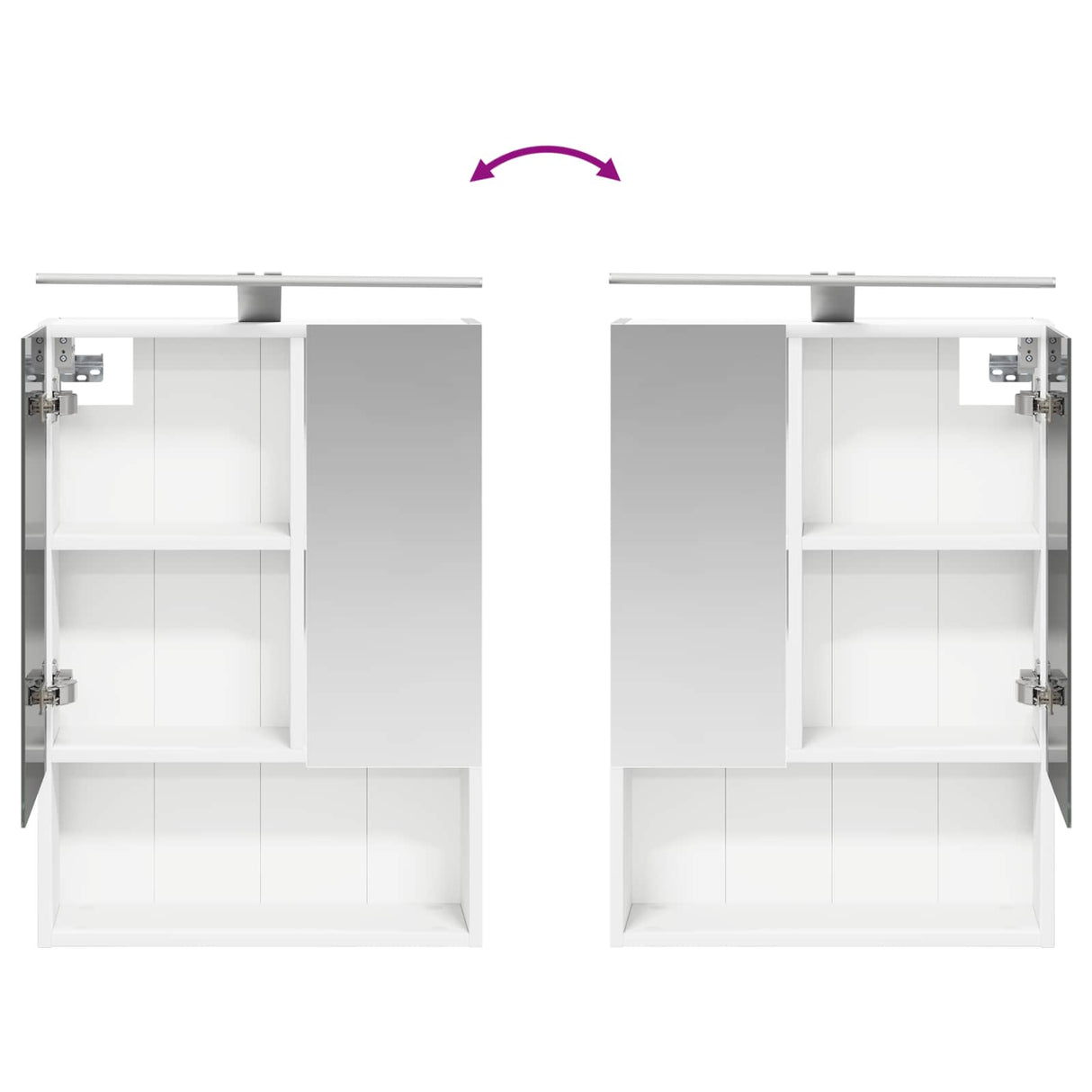 vidaXL Badkamerkast set 5 pcs Wit Bewerkt hout