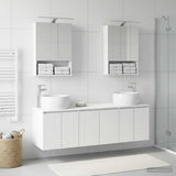 vidaXL Badkamerkast set 5 pcs Wit Bewerkt hout
