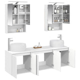 vidaXL Badkamerkast set 5 pcs Wit Bewerkt hout
