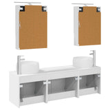 vidaXL Badkamerkast set 5 pcs Wit Bewerkt hout