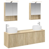 vidaXL Badkamerkast set 5 pcs Wit Bewerkt hout