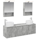 vidaXL Badkamerkast set 5 pcs Wit Bewerkt hout