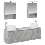 vidaXL Badkamerkast set 5 pcs Wit Bewerkt hout