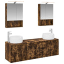 vidaXL Badkamerkast set 5 pcs Wit Bewerkt hout