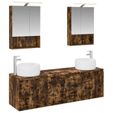 vidaXL Badkamerkast set 5 pcs Wit Bewerkt hout