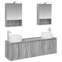 vidaXL Badkamerkast set 5 pcs Wit Bewerkt hout