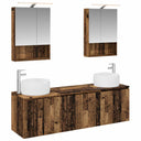 vidaXL Badkamerkast set 5 pcs Wit Bewerkt hout