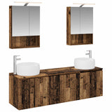 vidaXL Badkamerkast set 5 pcs Wit Bewerkt hout
