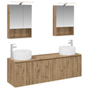 vidaXL Badkamerkast set 5 pcs Wit Bewerkt hout