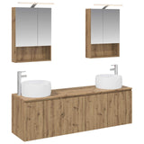 vidaXL Badkamerkast set 5 pcs Wit Bewerkt hout