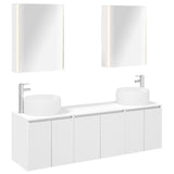 vidaXL Badkamerkast set 5 pcs Wit Bewerkt hout