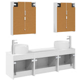 vidaXL Badkamerkast set 5 pcs Wit Bewerkt hout