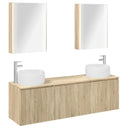 vidaXL Badkamerkast set 5 pcs Wit Bewerkt hout