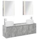 vidaXL Badkamerkast set 5 pcs Wit Bewerkt hout