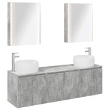 vidaXL Badkamerkast set 5 pcs Wit Bewerkt hout