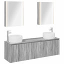 vidaXL Badkamerkast set 5 pcs Wit Bewerkt hout