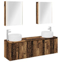 vidaXL Badkamerkast set 5 pcs Wit Bewerkt hout