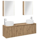 vidaXL Badkamerkast set 5 pcs Wit Bewerkt hout