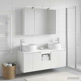 vidaXL Badkamerkast set 4 pcs Wit Bewerkt hout