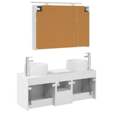 vidaXL Badkamerkast set 4 pcs Wit Bewerkt hout
