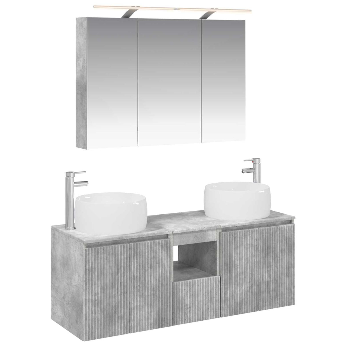 vidaXL Badkamerkast set 4 pcs Wit Bewerkt hout