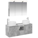 vidaXL Badkamerkast set 4 pcs Wit Bewerkt hout