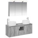 vidaXL Badkamerkast set 4 pcs Wit Bewerkt hout