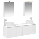 vidaXL Badkamerkast set 5 pcs Wit Bewerkt hout