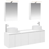 vidaXL Badkamerkast set 5 pcs Wit Bewerkt hout