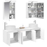 vidaXL Badkamerkast set 5 pcs Wit Bewerkt hout