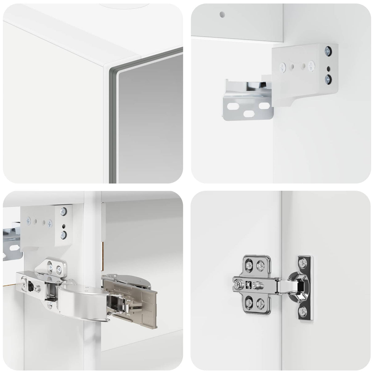 vidaXL Badkamerkast set 5 pcs Wit Bewerkt hout