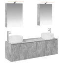 vidaXL Badkamerkast set 5 pcs Wit Bewerkt hout