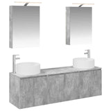 vidaXL Badkamerkast set 5 pcs Wit Bewerkt hout