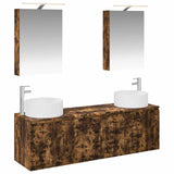 vidaXL Badkamerkast set 5 pcs Wit Bewerkt hout