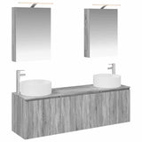 vidaXL Badkamerkast set 5 pcs Wit Bewerkt hout