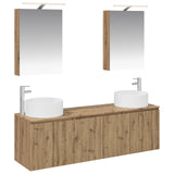 vidaXL Badkamerkast set 5 pcs Wit Bewerkt hout
