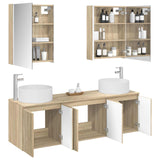 vidaXL Badkamerkast set 5 st Sonoma Eiken Bewerkt hout
