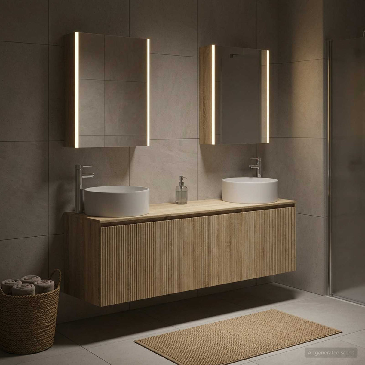 vidaXL Badkamerkast set 5 st Sonoma Eiken Bewerkt hout