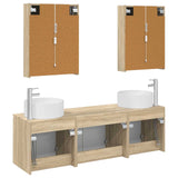 vidaXL Badkamerkast set 5 st Sonoma Eiken Bewerkt hout