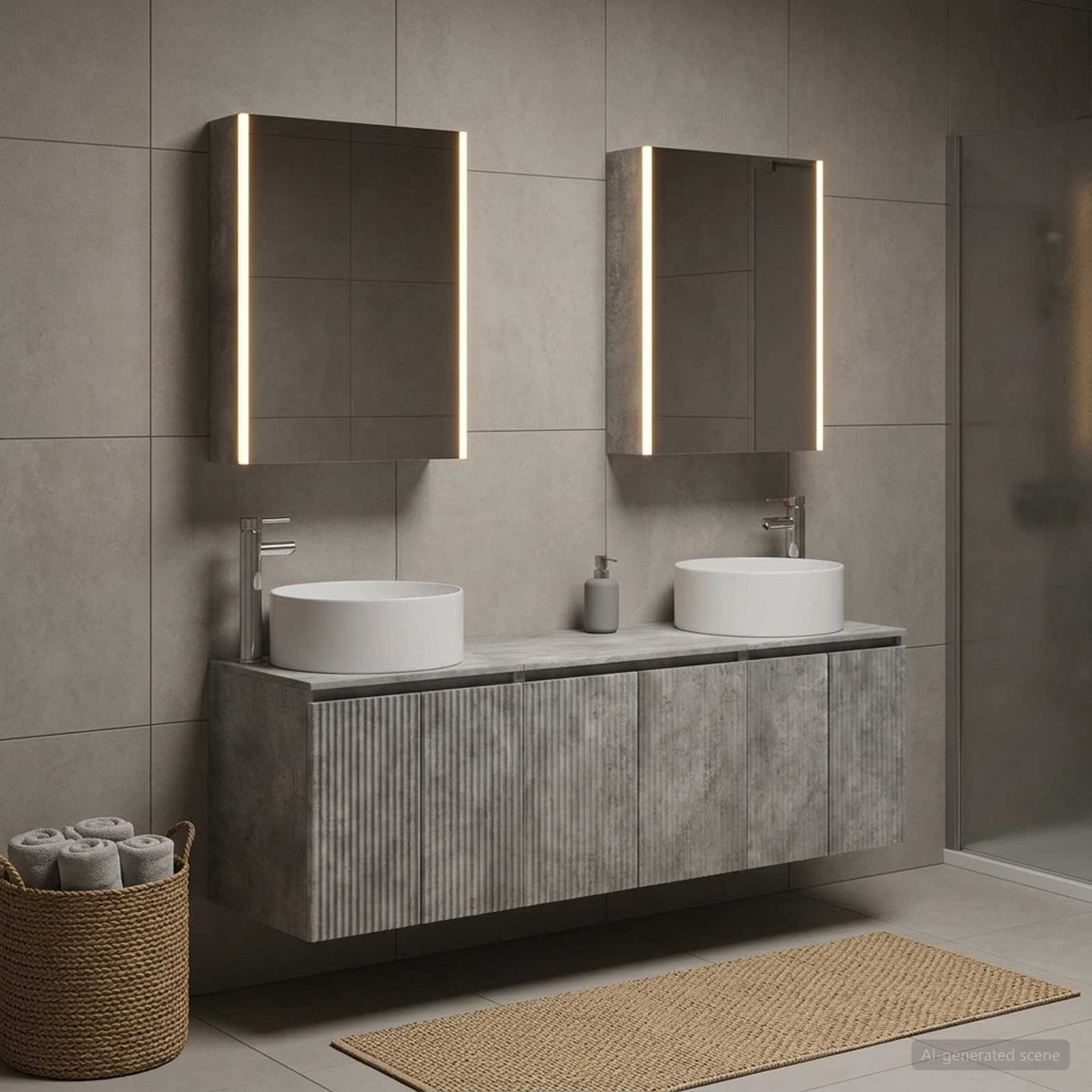 vidaXL Badkamerkast set 5 st Sonoma Eiken Bewerkt hout